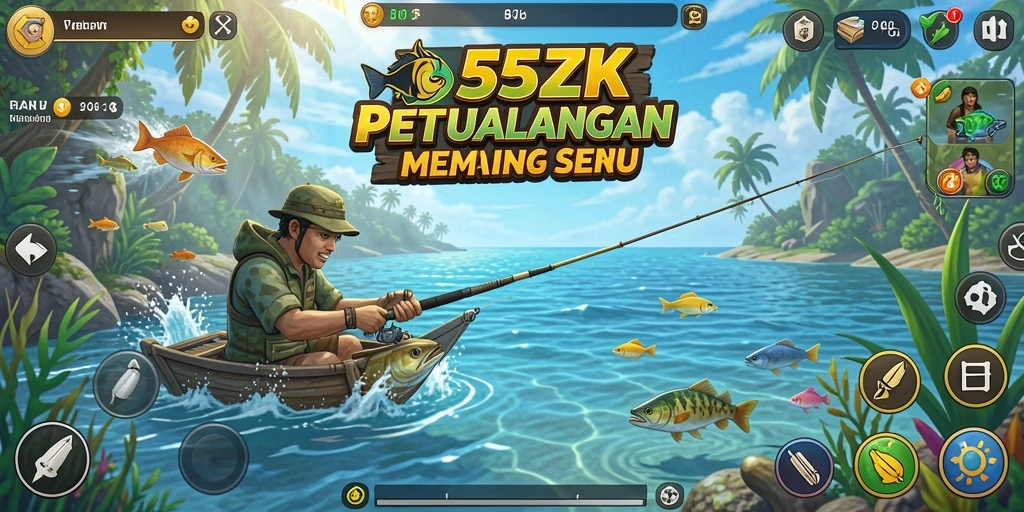 Tangkapan besar di layar permainan 555ZK yang menarik.