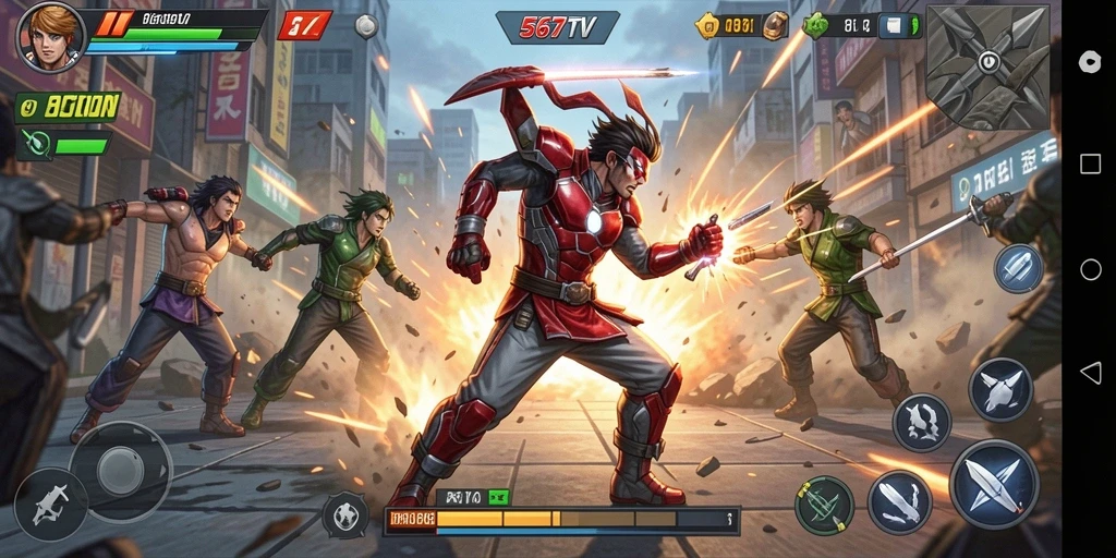 Tangkapan layar 567TV menampilkan aksi seru dalam gameplay yang mendebarkan.