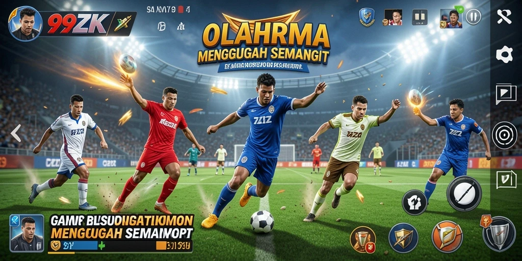 Screenshot menampilkan aksi seru dari game olahraga 99ZK.