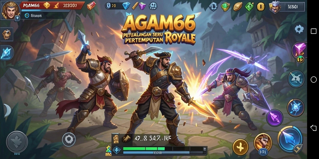 Screenshot AGAM66 menampilkan aksi seru dalam pertempuran Battle Royale.