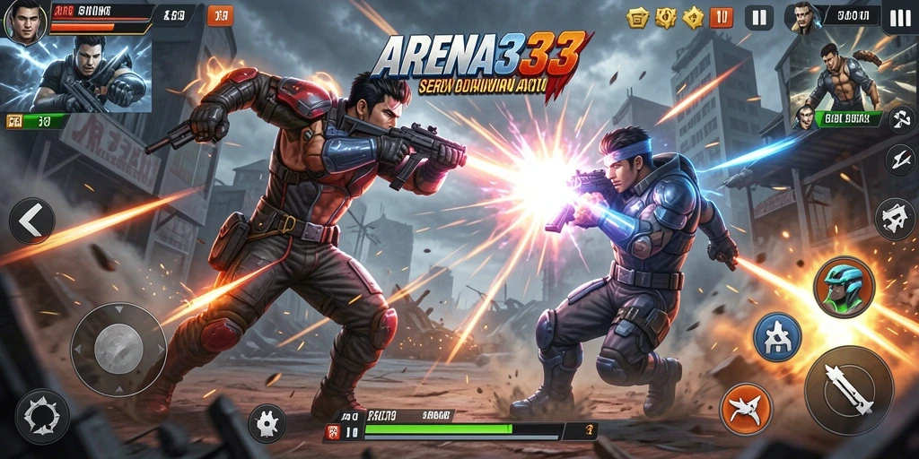 Tampilan menarik dari gameplay intens ARENA333.