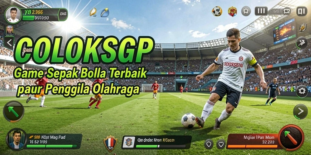 Tampilan gameplay COLOKSGP yang menegangkan dan mendebarkan di lapangan sepak bola.
