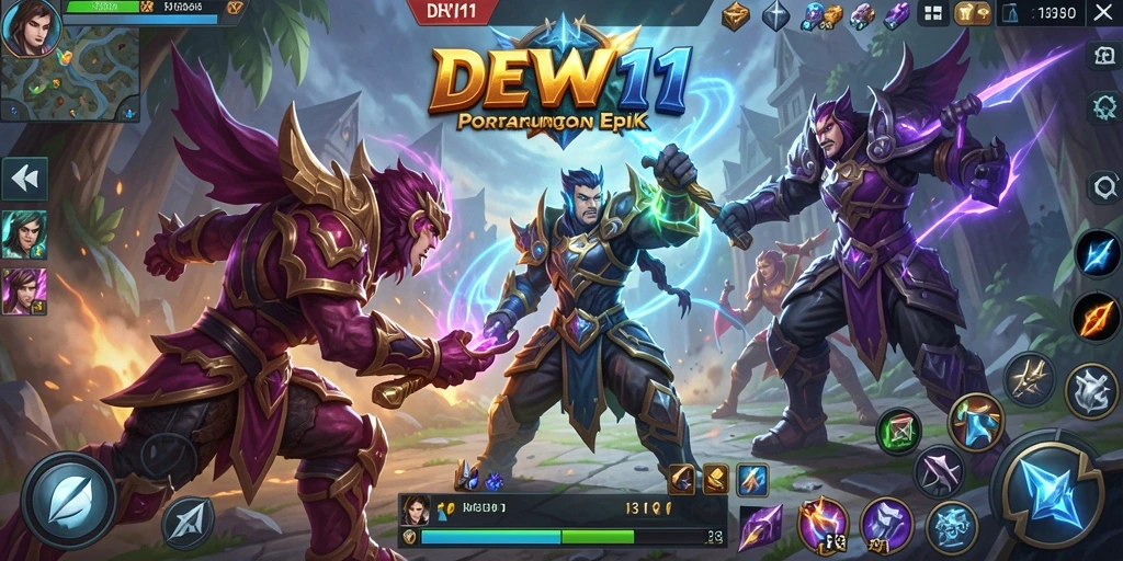 Tampilan permainan dalam DEWI11 yang penuh aksi.