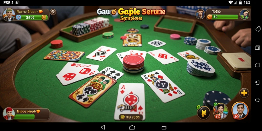 Screenshot E88 menampilkan pemain yang asyik bermain Gaple.