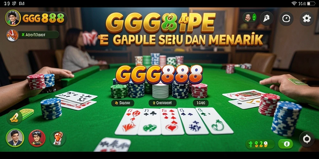 Screenshot gameplay GGG888 yang menampilkan keseruan permainan Gaple.