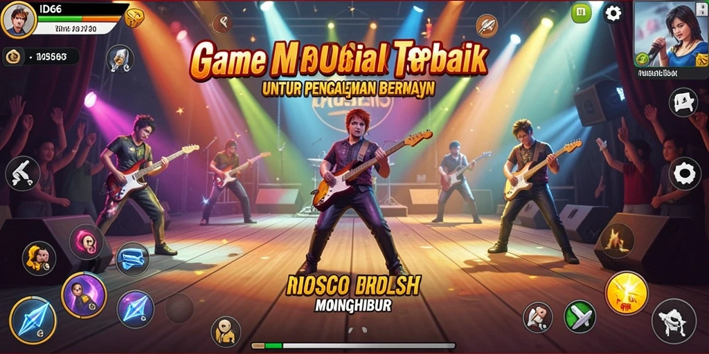 Tampilan gameplay ID66 yang menyenangkan dengan interaksi musik.
