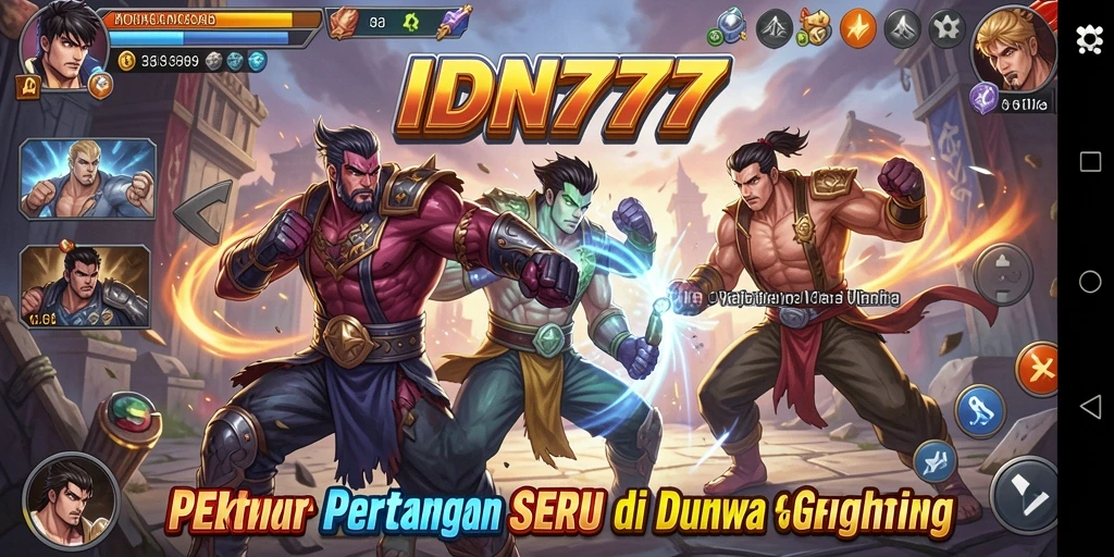 Screenshot gameplay IDN777 menampilkan karakter bertarung dengan grafis tinggi.