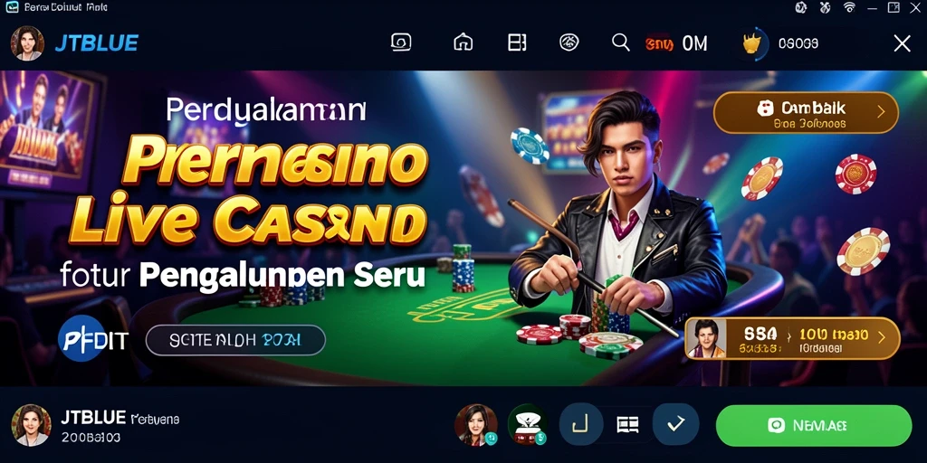 Tampilan gameplay Live Casino yang mengasyikkan di JTBLUE.