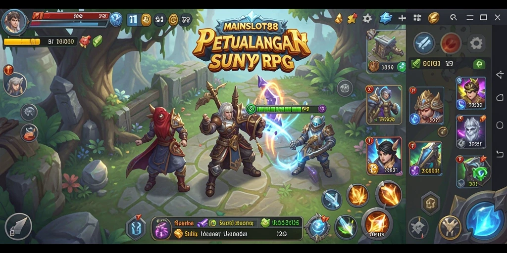 Tampilan gameplay epik dari MAINSLOT88 dalam dunia RPG.