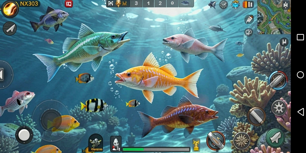 Gameplay menembak ikan yang seru dan menarik di NX303.