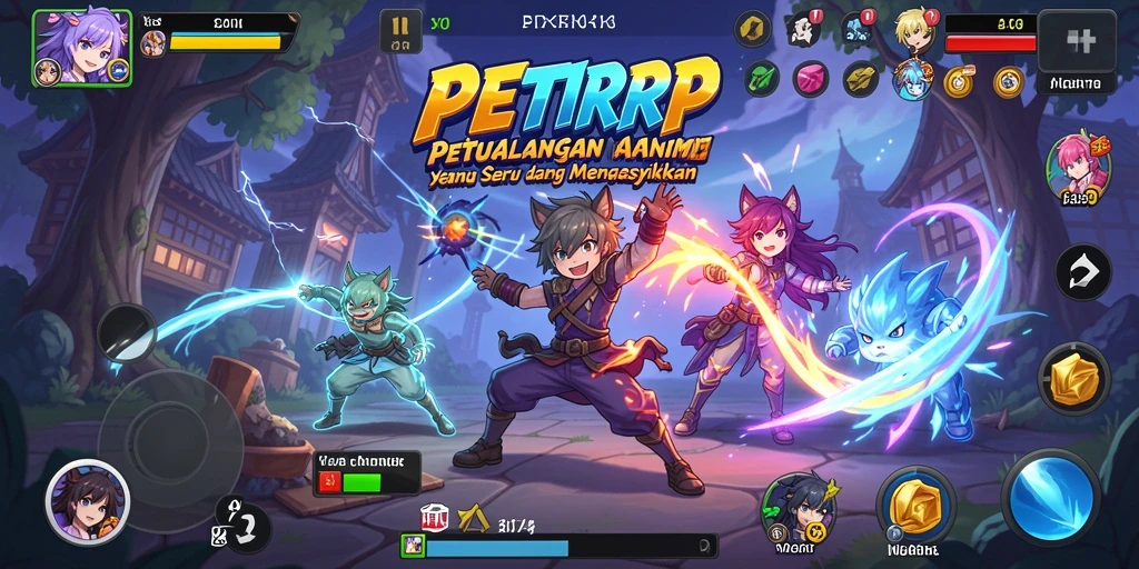 Screenshot gameplay PETIRRP menampilkan aksi karakter Anime yang mendebarkan.