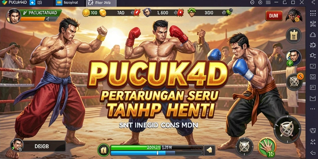 Tangkapan layar menunjukkan momen aksi intense dalam PUCUK4D.