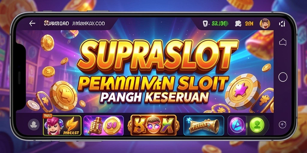 Tampilan menarik dari gameplay SUPRASLOT dengan slot berwarna-warni.